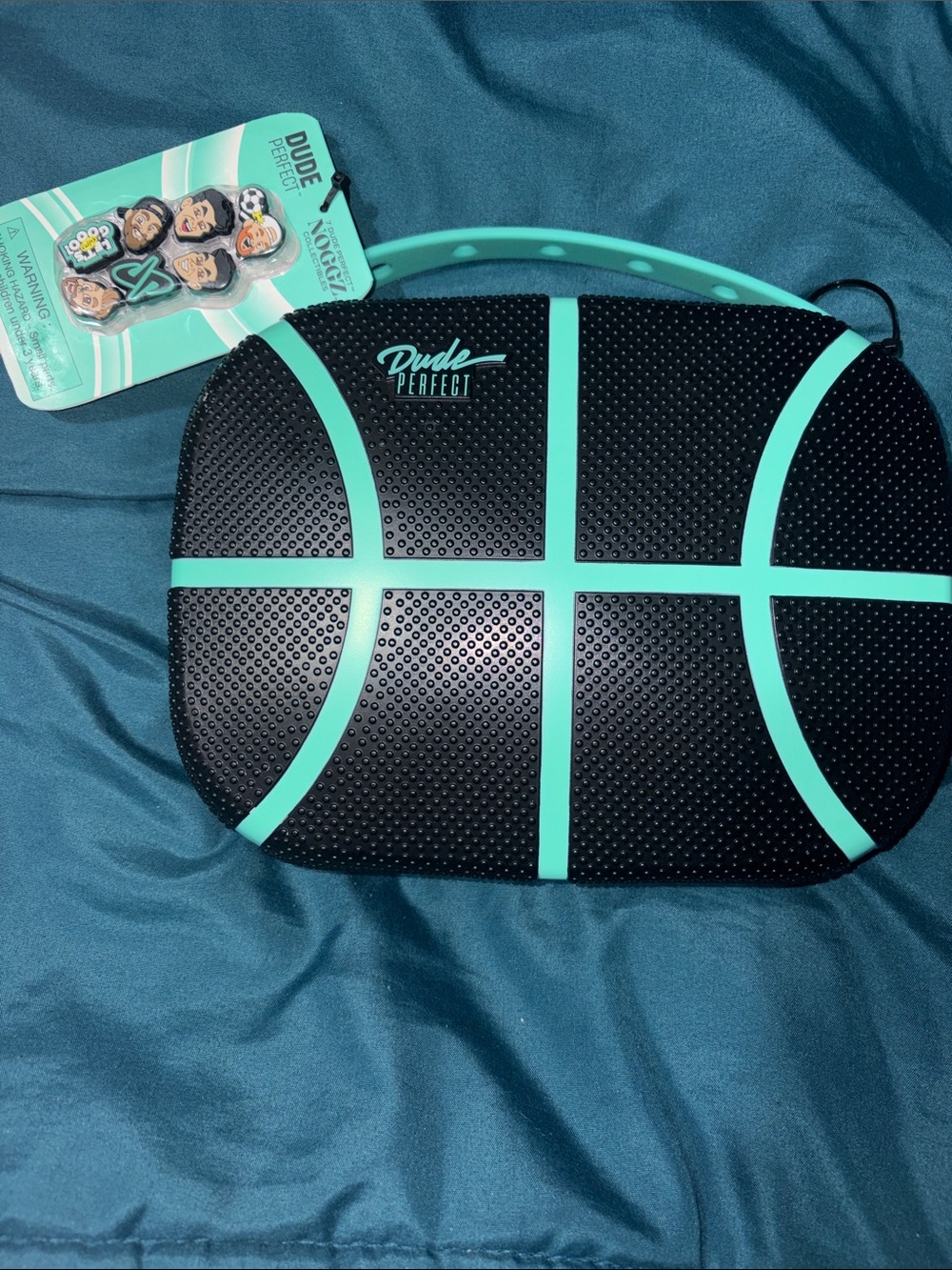 7 Dude Perfect Noggz - Black & Teal Basketball Lunch Box / Bag / Bento 🍱